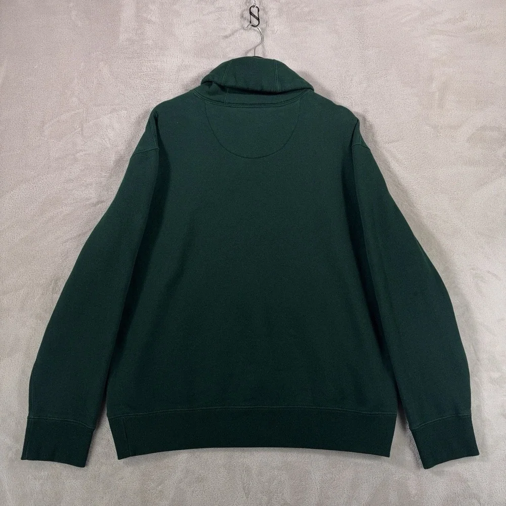 Polo Ralph Lauren Shawl Collar Sweatshirt Mens XL Green Fleece Pullover